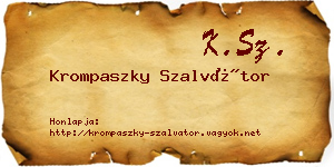 Krompaszky Szalvátor névjegykártya